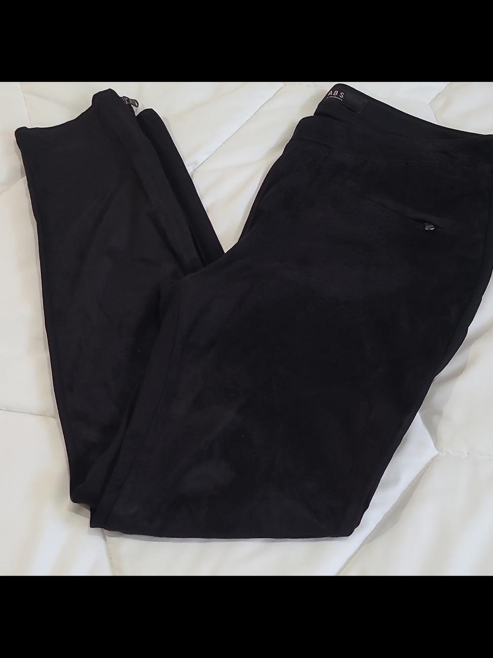 A.B.S. by Allen Schwartz Women’s Black Skinny Pants Side Zip Pockets 30" Sz 8-10